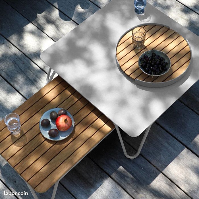 Table basse Inox/Alu - Riva - L.80 x l.80 x H.30 cm (image 2)