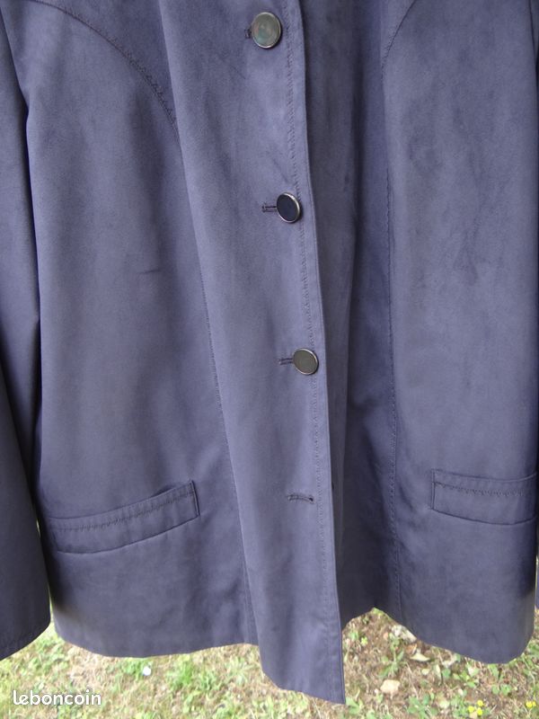 Veste blazer Claude Havrey T 50 coloris marine neuve (image 5)