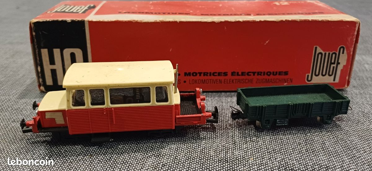 JOUEF 8525 HO - Draisine DU 65 ép III SNCF avec sa remorque - Jouef