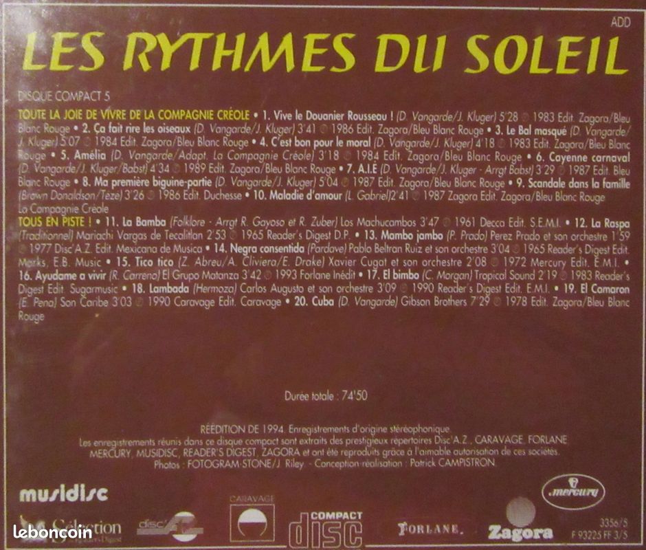 Coffret CD Les rythmes du soleil (image 10)