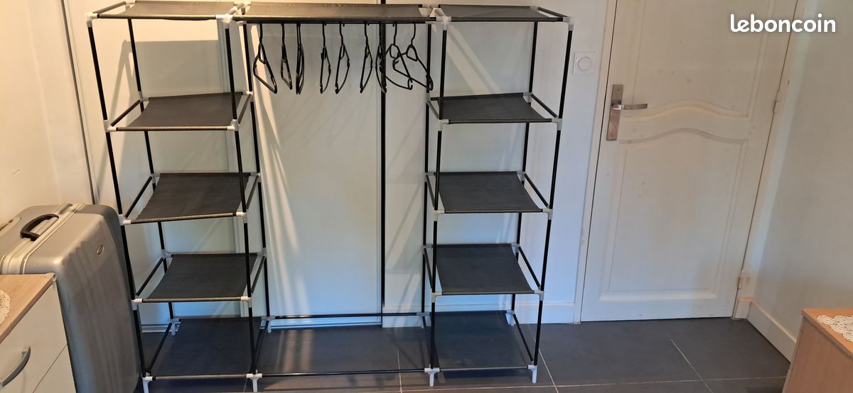Armoire multi rangement noir (image 1)
