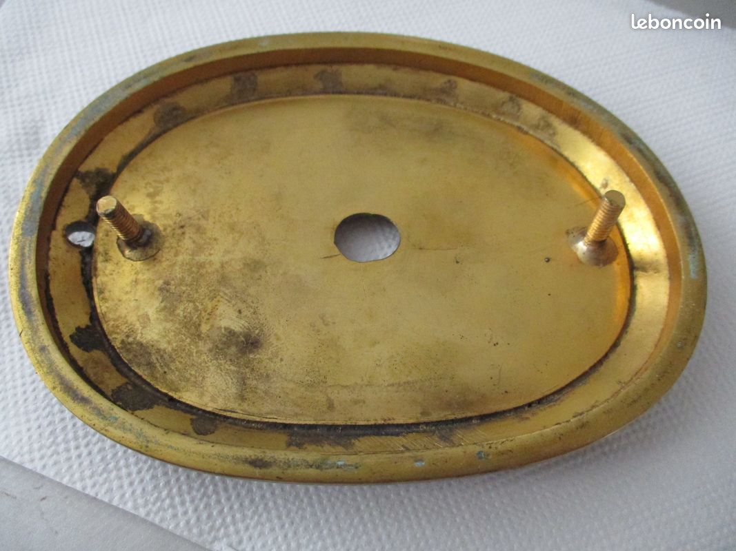 Ancien socle en marbre et bronze laiton (image 8)