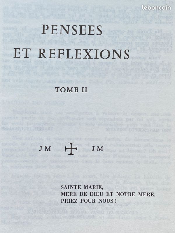 Pensées et Réflexions "Messages de Jésus" - Tome 1 & Tome 2 (TBE) (image 4)