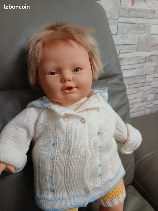ANCIEN POUPON BAIGNEUR SNF 55 taille 55 cm en celluloïd MOD Déposé