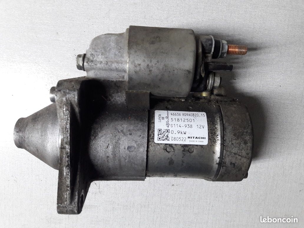Démarreur Hitachi S114-938 - 12V 0.9kW Fiat Lancia Ford 51812501 (image 1)