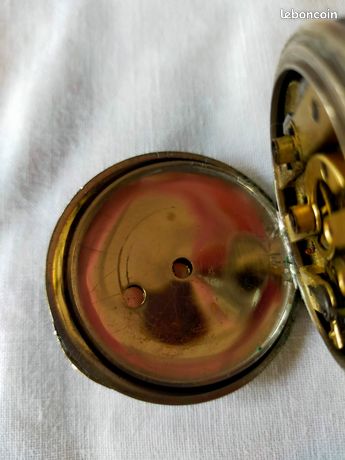 Montre à Gousset Ancienne En Argentan Gravée - Sortie De Grenier - Occasion Vintage