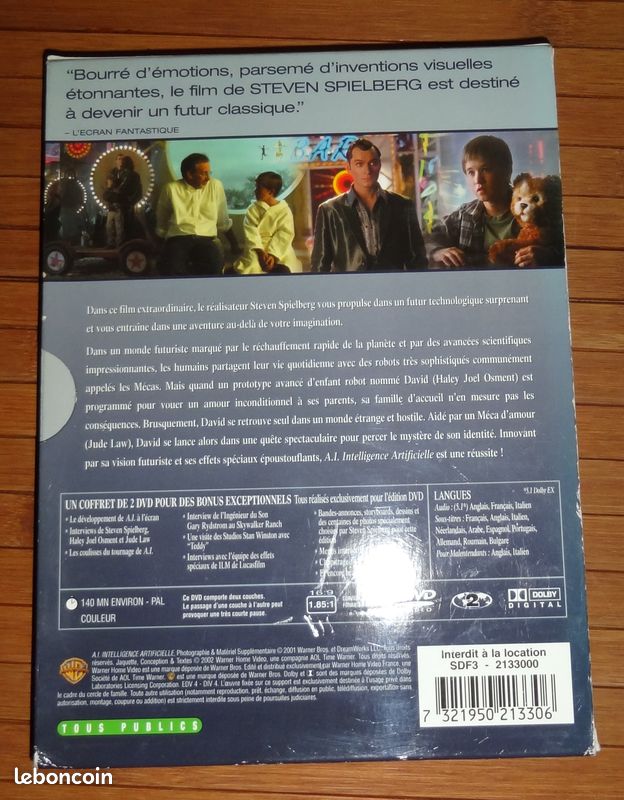 DVD collector AI (Intelligence artificielle) de Steven Spielberg (image 2)