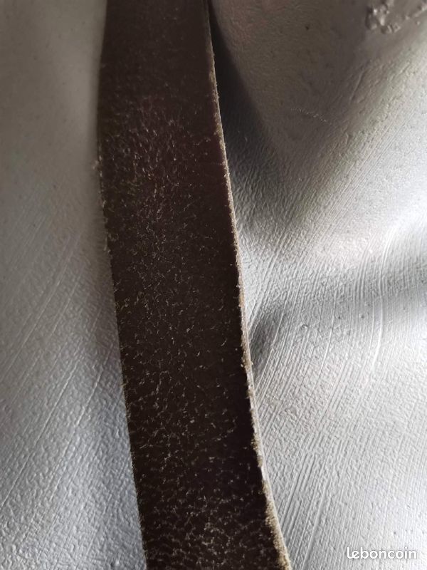 Ceinture en cuir marron Camel vintage (image 3)