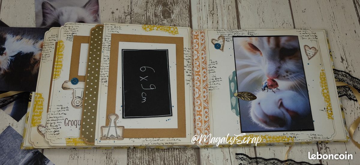Album Scrapbooking Pétillant Couvertures tissu - Version "Jaune" (image 9)