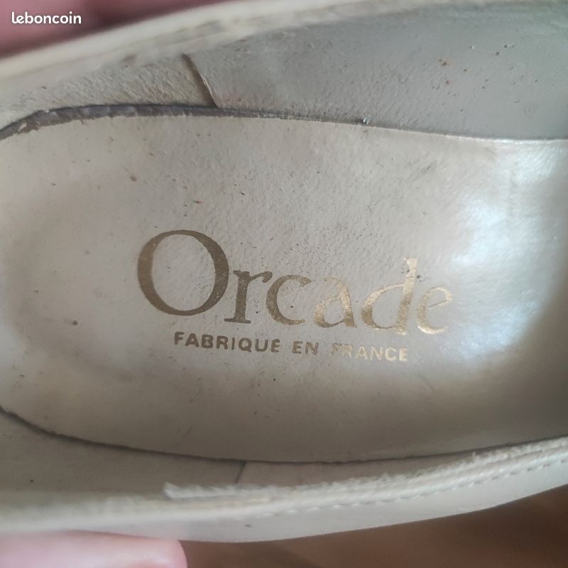 Très belle paire de chaussures beige acheter pour un mariage pour femme (image 6)