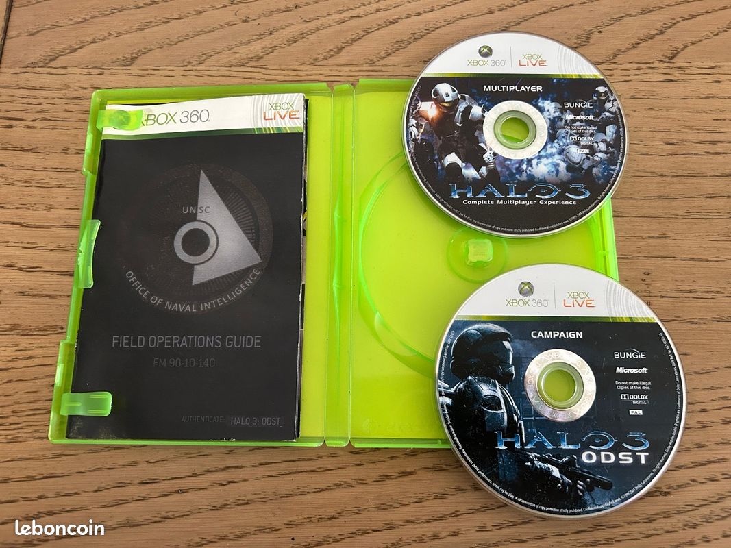 halo 3 microsoft xbox 360 jeu vidéo pal complet avec notice action
