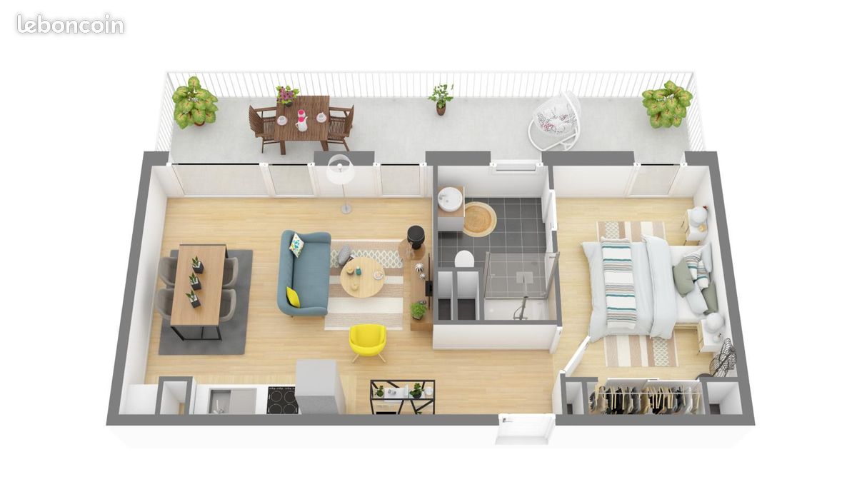 Appartement 2 pièces 44 m² · à Amiens · 44 m² · 624 €/mois