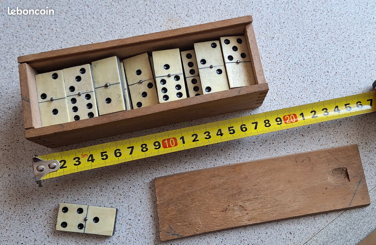 Jeu complet dominos anciens os et ébène - Jeux & Jouets