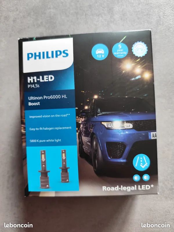 Ampoules led Philips Ultinon 6000 PRO BOOST H1 NEUVES (image 1)