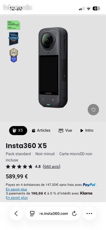 Insta360 X5 avec accessoires (image 3)