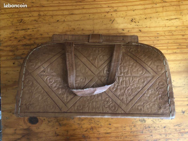 Sac en cuir marocain année 1950 (image 4)