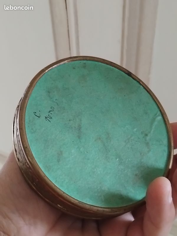 Fixé sous verre boîte ancienne dragées peinture (image 4)