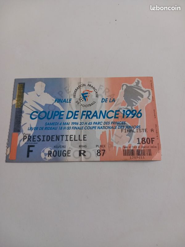 Ticket D'entrée Original Match Belgique - France 1960 - Collector - Football Vintage