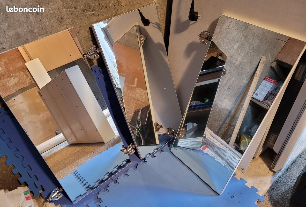 Armoire salle de bain 3 miroirs blanche (image 6)