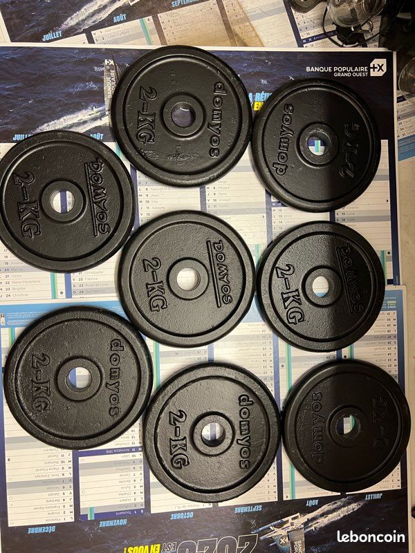 Lot de 8 Poids musculation 2 kg (image 6)