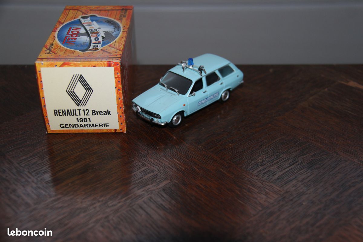 Miniature Renault 12 Break Gendarmerie Solido - Échelle 1:2, Occasion, Collection