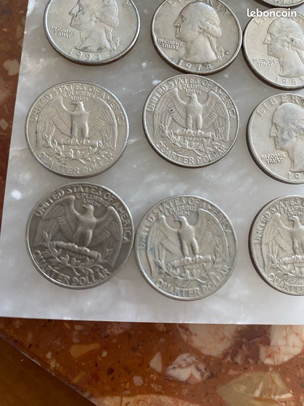 18 pièces de quart de dollars (image 2)