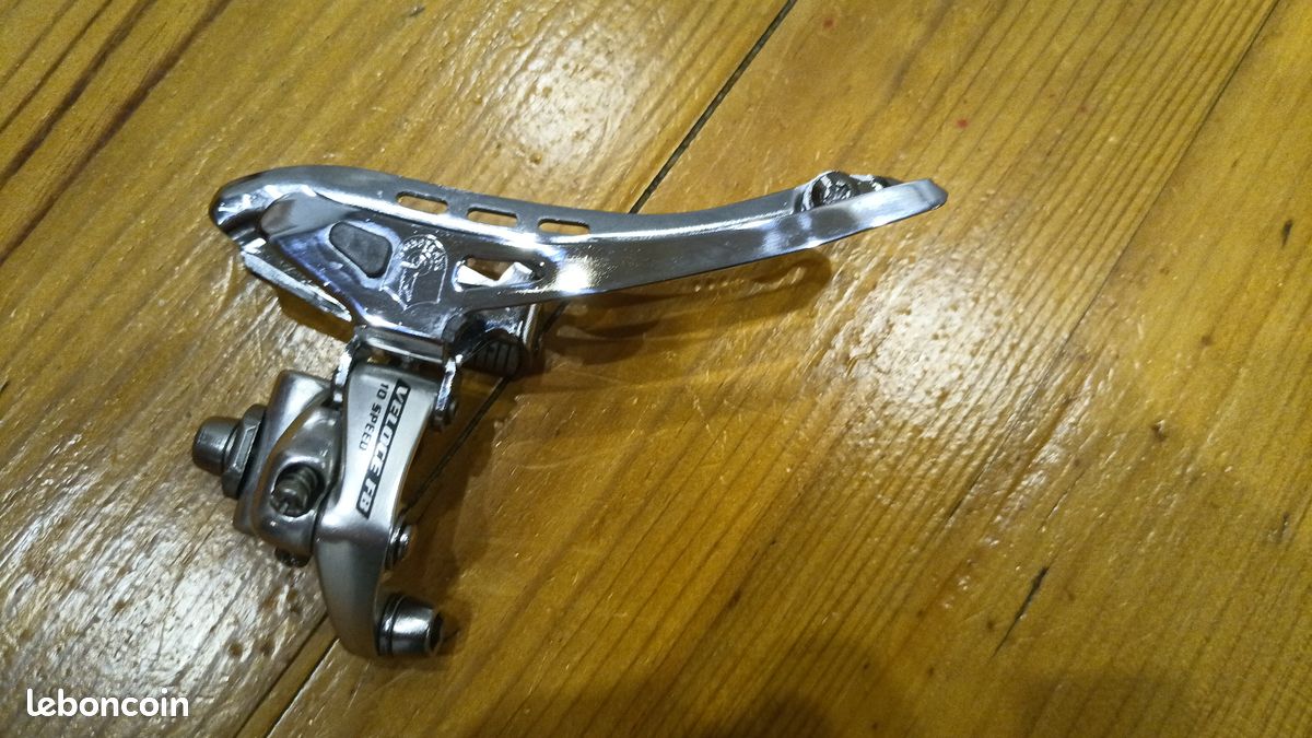 Derailleur avant à collier CAMPAGNOLO Record 10 vitesses, double plateaux / vélo de course route collection vintage - Équipements vélos