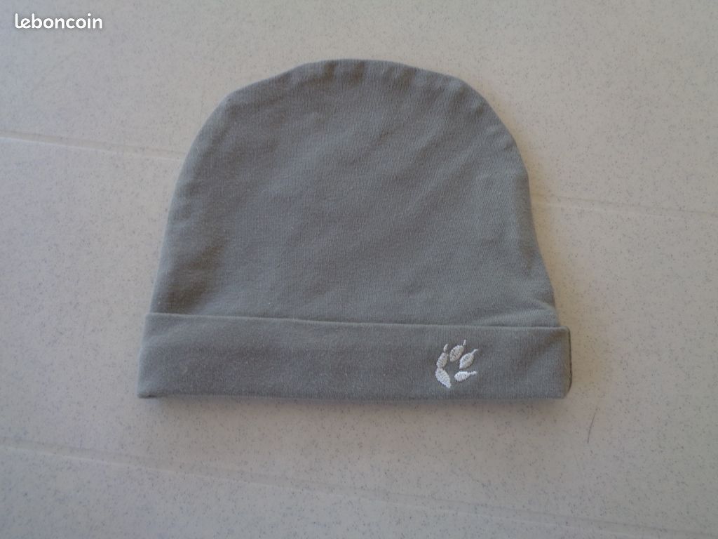 Bonnet coton/élasthanne kaki 6/12 mois neuf (image 1)
