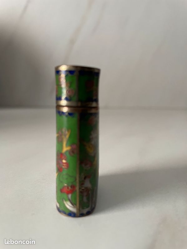 Figurine Caille Vintage En Laiton Cloisonné Aux émaux Multicolores – 8cm, Fait Main