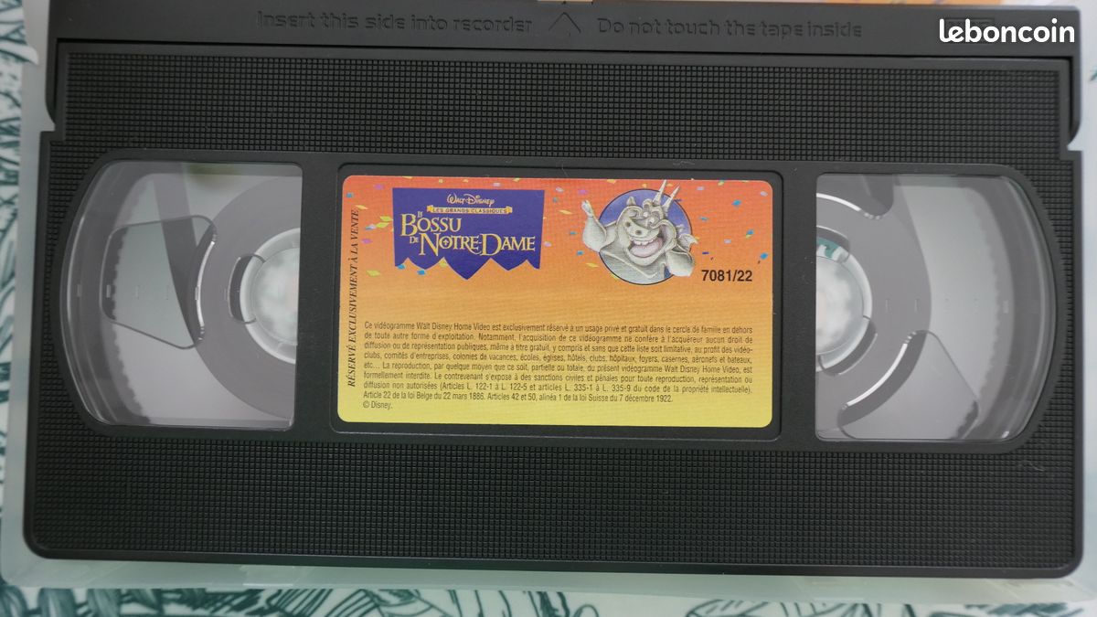 K7 VHS - Disney LE BOSSU DE NOTRE-DAME (image 3)