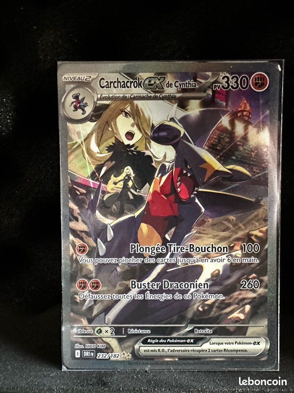 Carchackok Ex De Cynthia SV204 Full Art - Ultraboost Écarlate Et Violet 10 Rivalités - Coffret 10 Cartes Pokémon Françaises