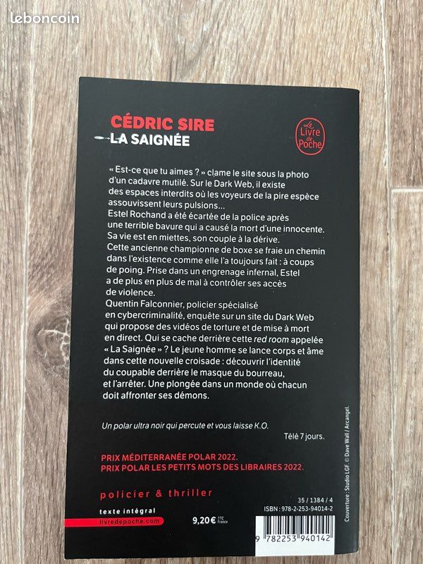 Cédric Sire – La Saignée - Édition Le Livre de Poche – Policier / Thriller (image 3)