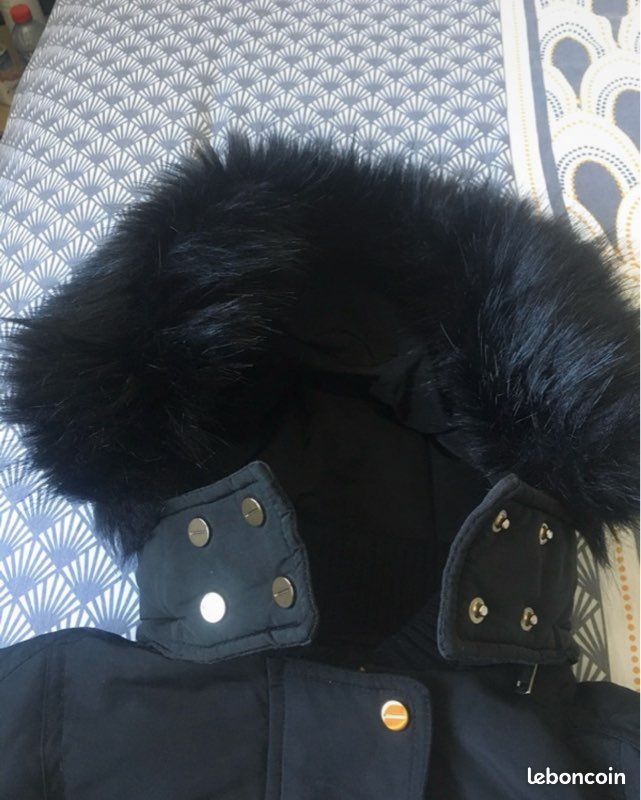 Manteau à capuche fourrure Zara (image 4)