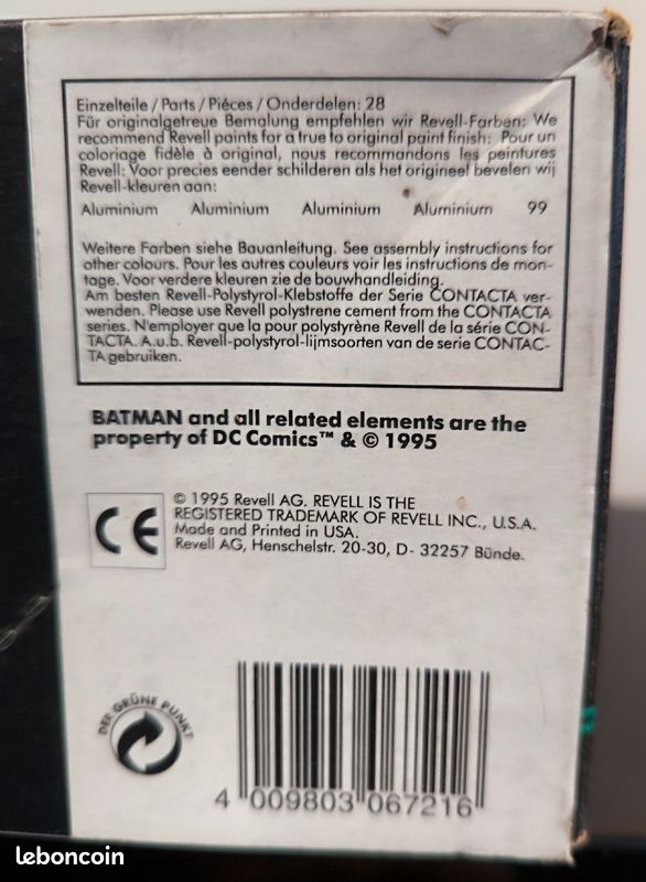 FIGURINE MATTEL HOT Wheels Elite Batman Forever Batmobile échelle 1/18