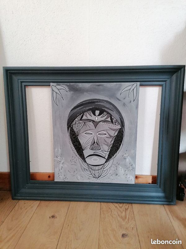 Tableau acrylique "masque" (image 2)