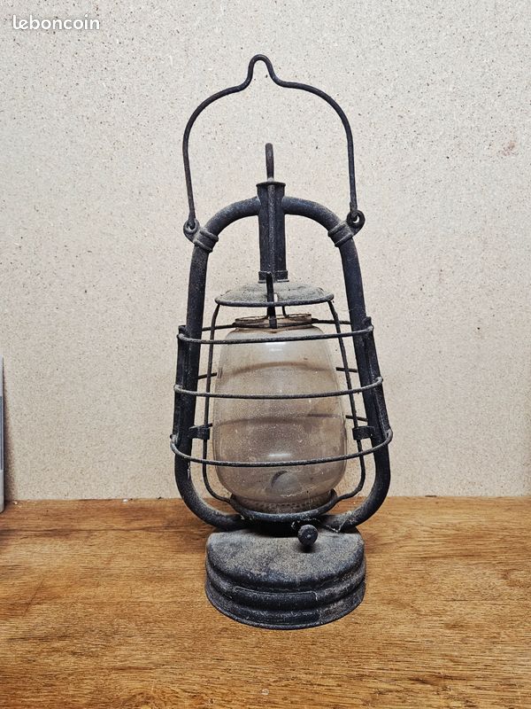 LAMPE À HUILE VINTAGE FEUERHAND OURAGAN - Allemagne Années 40, Métal Et Verre, à Restaurer