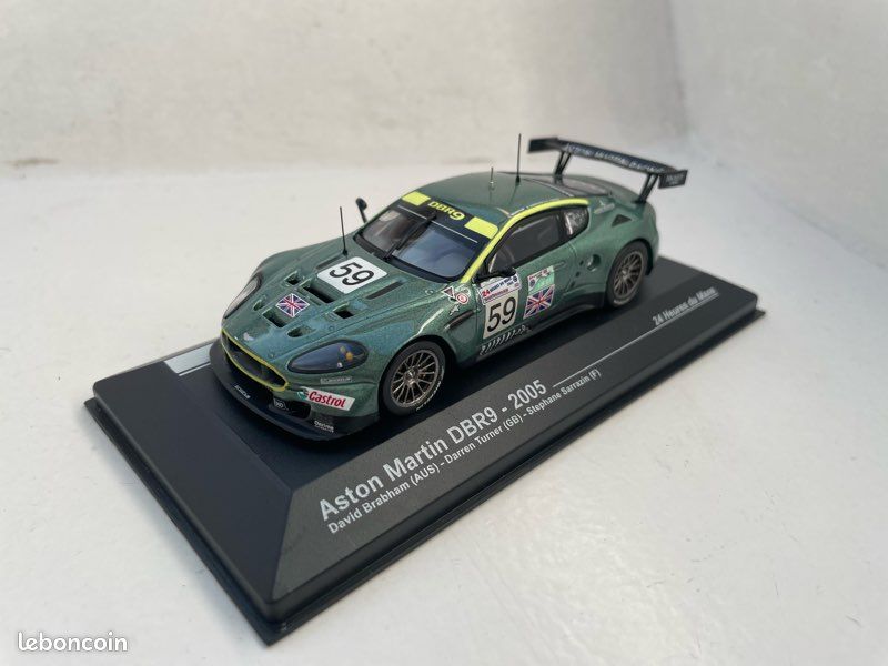 Miniature Voiture 1/43 Spark - Aston Martin DBR9 #59, 24H Du Mans 2005, écurie Brabham Sarrazin Turner