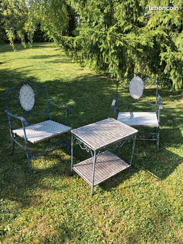 Duo en osier et fer forgé (image 1)