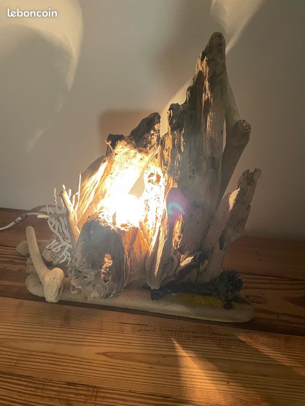 Lampe à poser bois flotté (image 5)