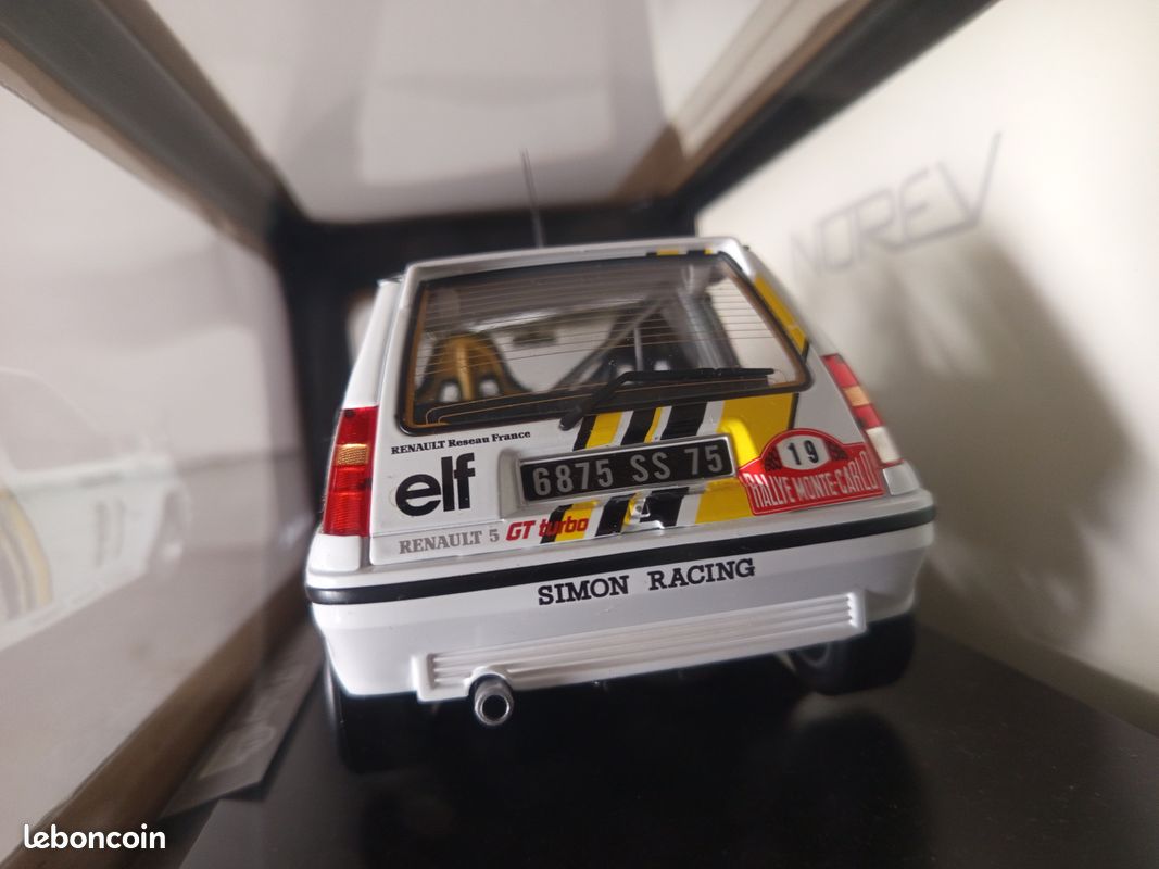 Renault Super 5 GT Turbo Norev 1/18 – Blanche – Occasion – Réf. Alain Oreille