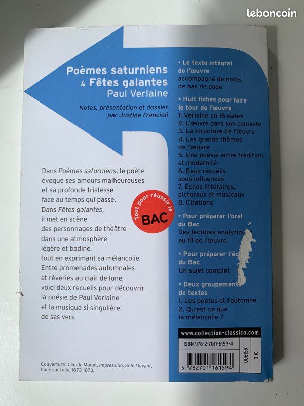 Poèmes saturniens & Fêtes galantes Verlaine (image 2)