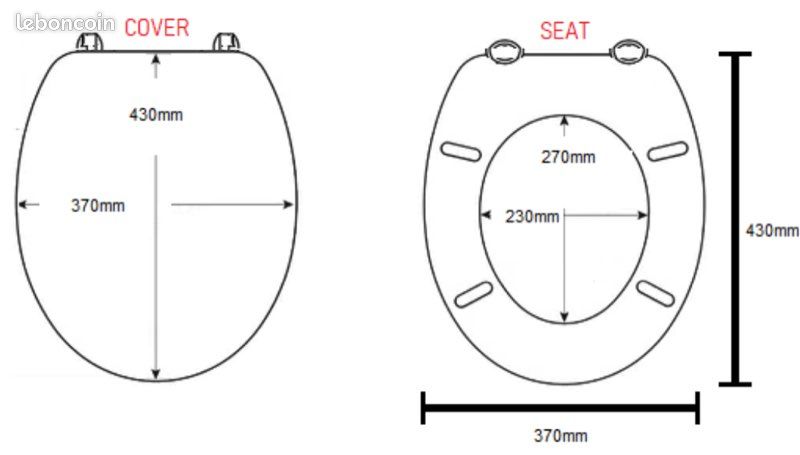 Abattant WC Plastique Blanc 37x43 Neuf Emballé (image 4)