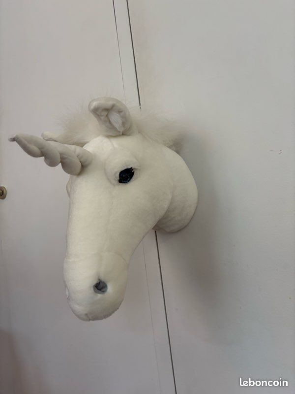 Trophée peluche Licorne Décoration