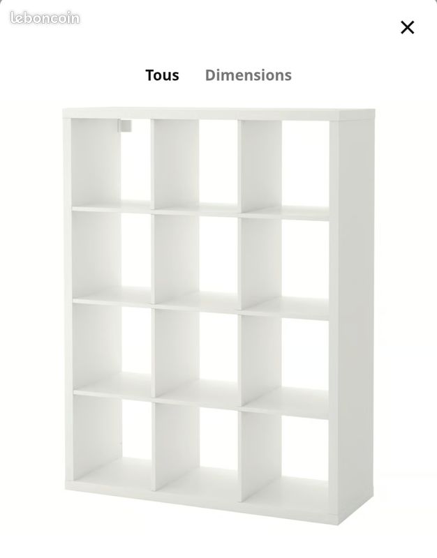 Bibliothèque blanche KALLAX 12 cases (image 1)