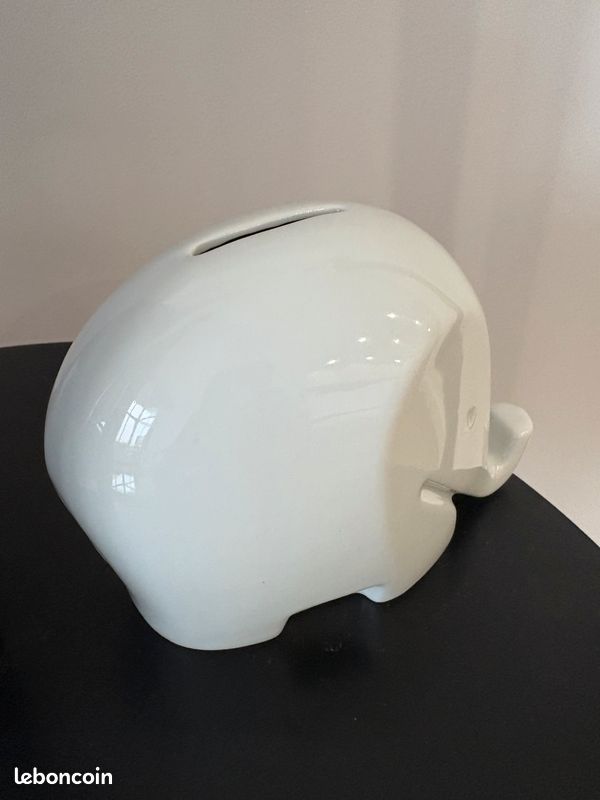 Tirelire C5 taille M éléphant jaune luigi colani Dresdner Bank 1970