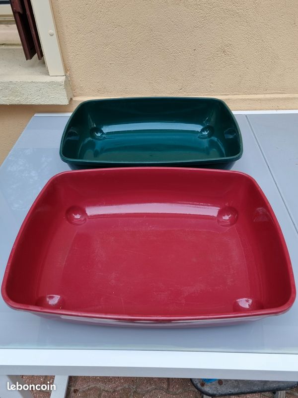 Lot de 2 bacs litière pour chat (image 1)