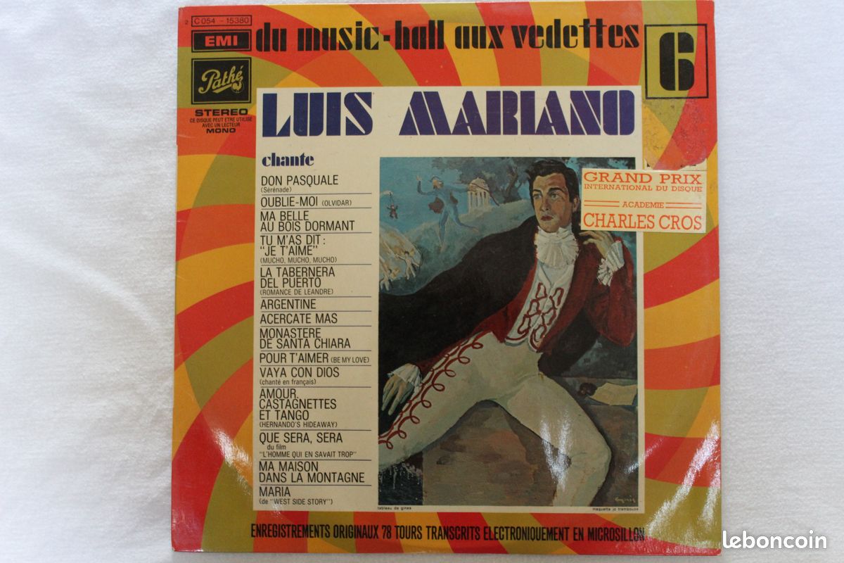 L Album VINYLE 33T LUIS MARIANO "Music-hall N°6" SIDE26 (image 1)