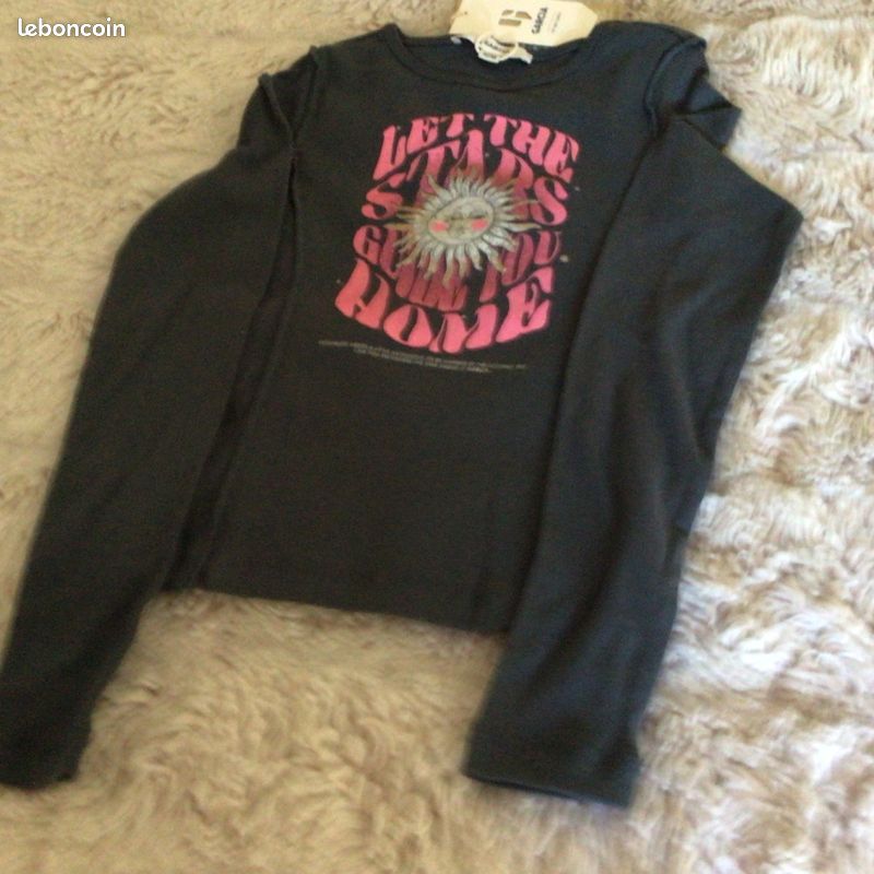 T-shirt à Manches Longues Garcia Pour Fille - Marque Italienne Décontractée - Coupe Confortable