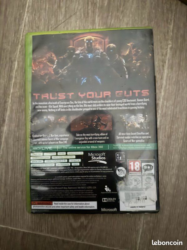 Jeu Gears Of War: Judgment Pour Xbox 360 - Version FR - Bon État (Sans Notice)