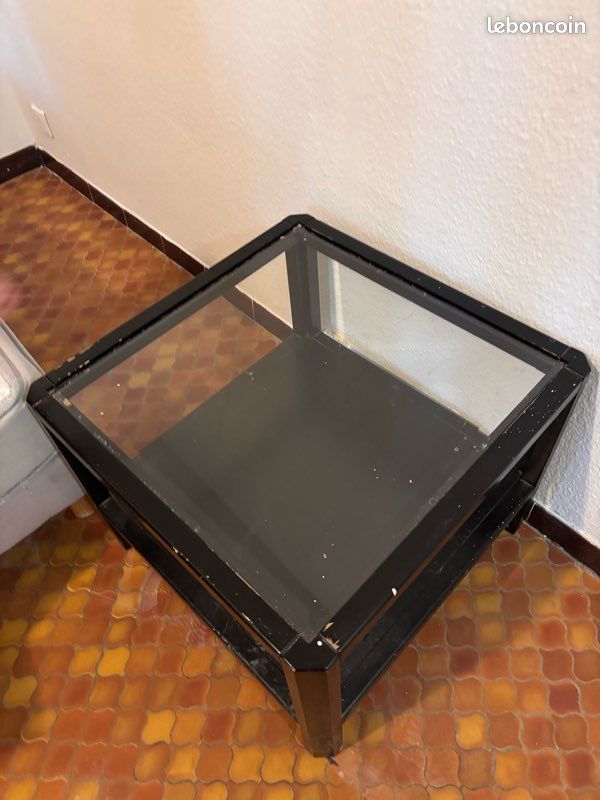 Lit 2 places + matelas PROPRE (nettoyé pro) + sommier – Tables - Tables de chevet (image 5)